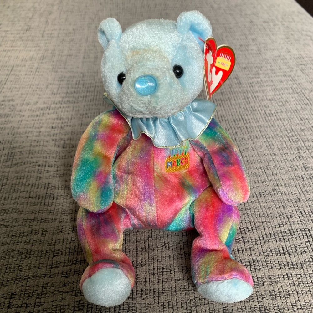 March the Birthday Bear Beanie Baby by Ty